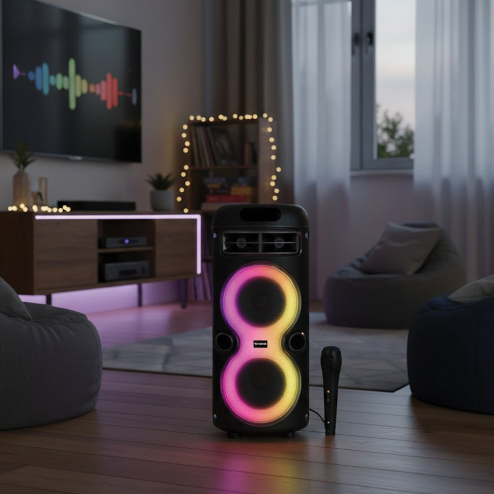 TORIMA D41 RGB Işıklı Mikrofonlu Bluetooth Hoparlör Siyah Fiyat
