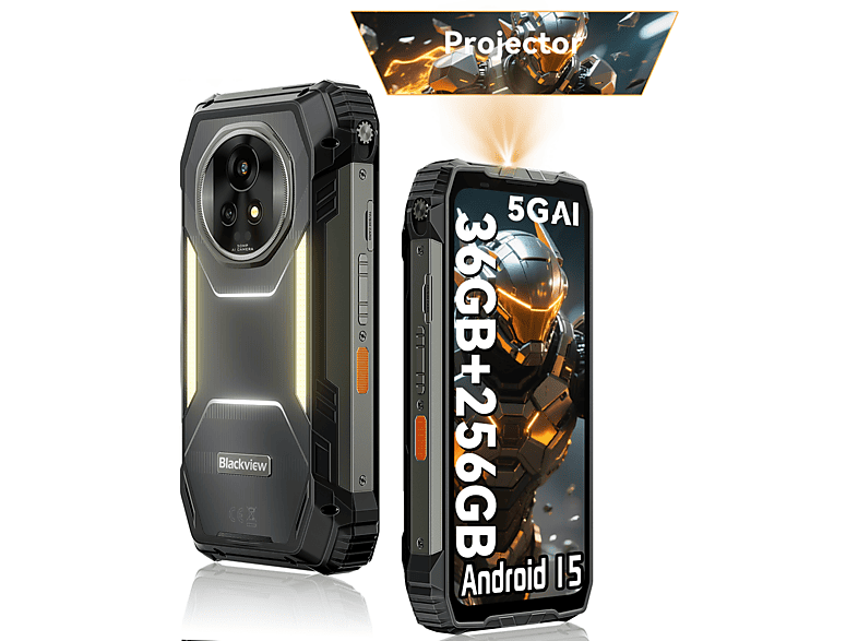 BLACKVIEW XPLORE 2 Projector 5G 256 GB Schwarz Dual SIM
