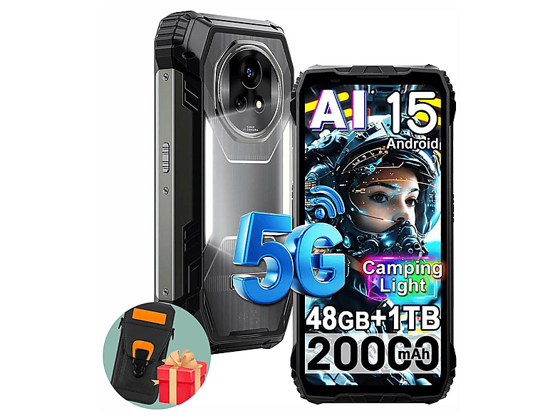 BLACKVIEW XPLORE 2 5G Mit Ledertasche 1 TB Schwarz Dual SIM