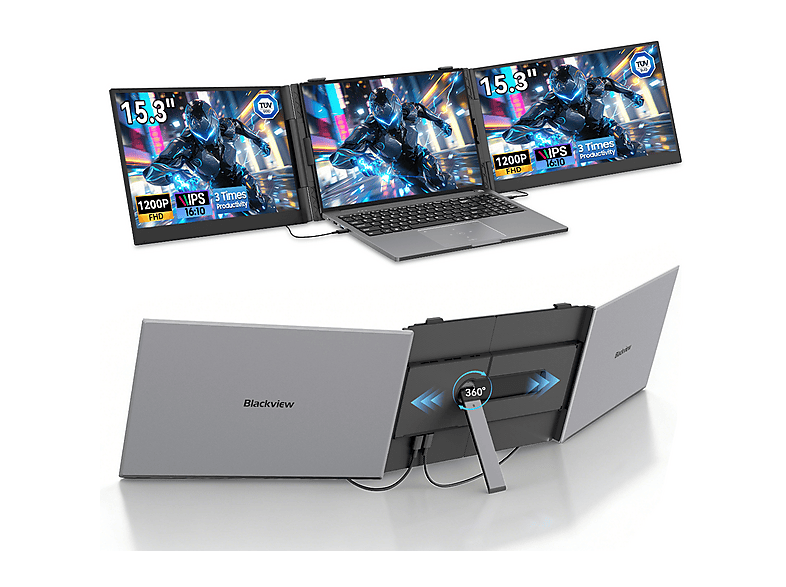 BLACKVIEW DCM8 15,3 Zoll Full-HD Portable Monitor (5 ms Reaktionszeit  )