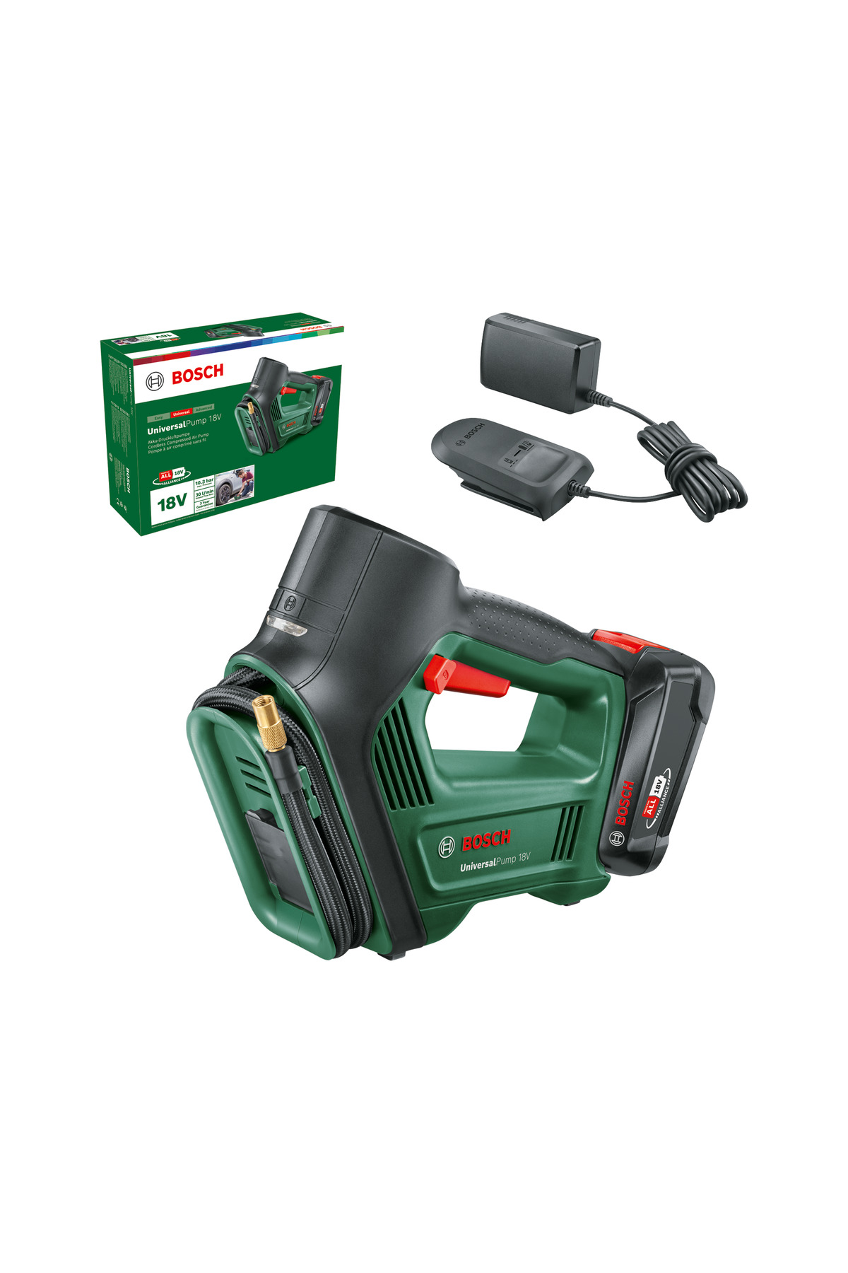 BOSCH UniversalPump 18V 2 Ah Tek Akülü  - 0603947101 Hava Kompresörü Basınçlı Hava Pompası