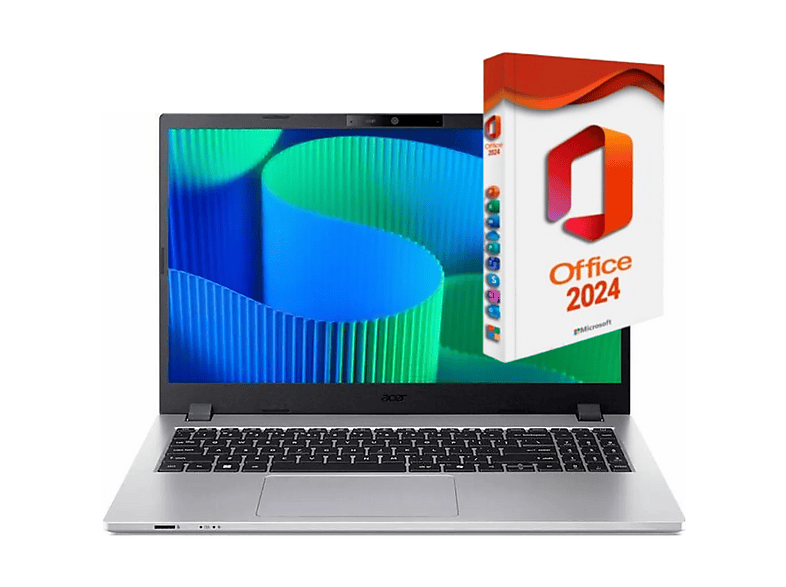 ACER Travelmate P2, MS Office 2024 Pro Dauerlizenz, Notebook, mit 15,6 Zoll Display, Intel® Core™ i5,120U Prozessor, 16 GB RAM, 512 GB SSD, Intel® UHD Graphics, Silber, Windows 11 Pro