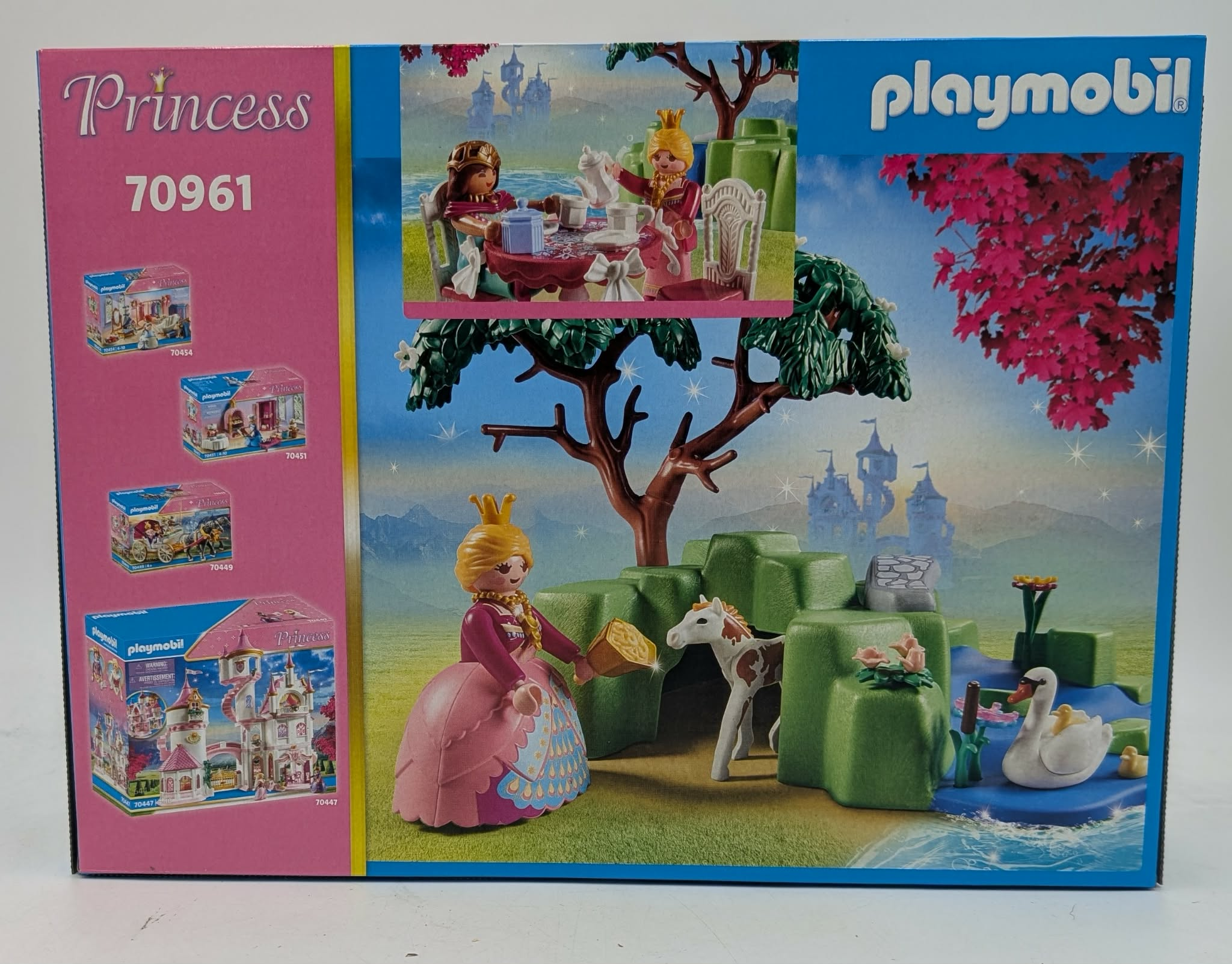 Playmobil-Box-Set. Prinzessinnen-Thema. Mit Prinzessinnenfiguren, einem Pferd, einem Schwan und einem Schloss.