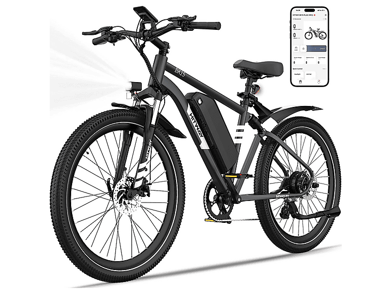 HITWAY BK15PL Mountainbike (Laufradgröße: 29 Zoll, Unisex-Rad, 748,8Wh, Grau)