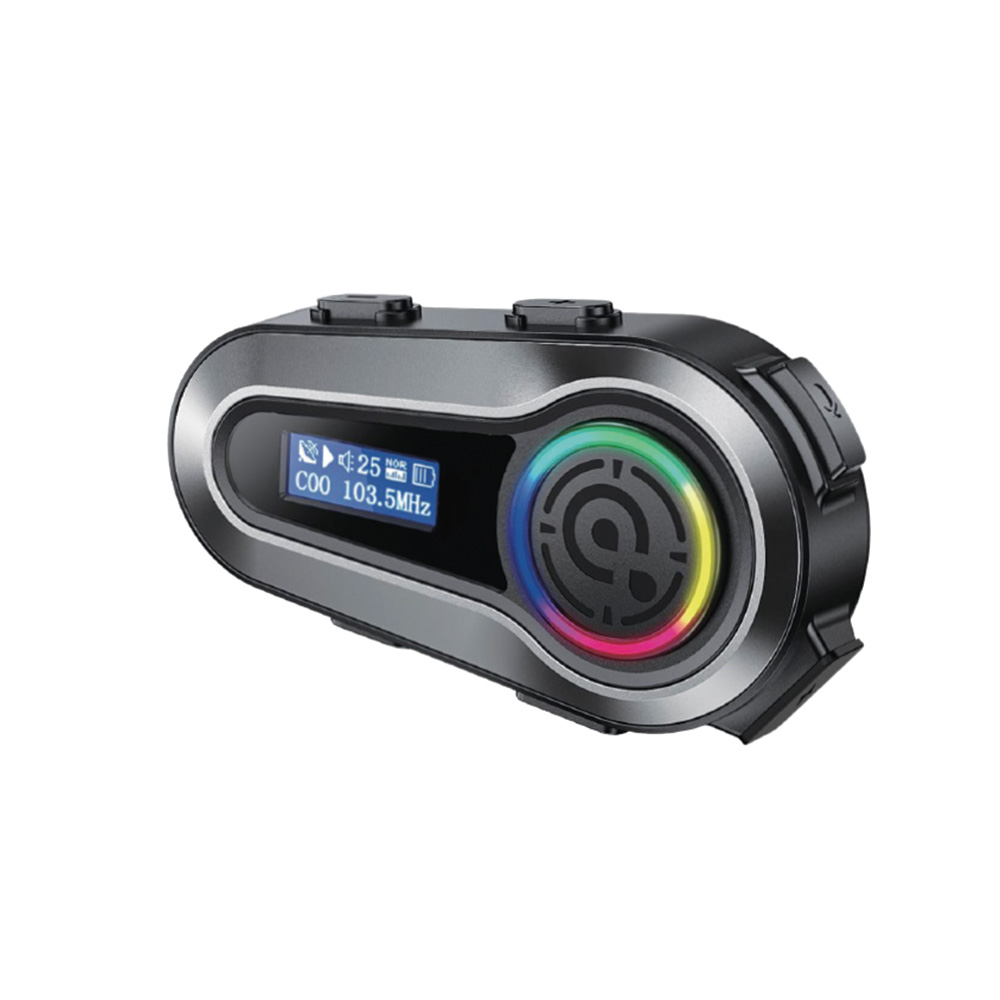 TORIMA Q10 Helmet LCD Ekranlı Bluetooth Motosiklet Kulaklığı Intercom Kablosuz Bluetooth Kulaklık Siyah