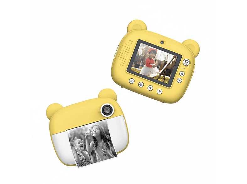 TORIMA CMR14 Çocuk Termal Resim Kağıt Baskılı Yazıcı Dijital Fotoğraf Makinesi Sarı