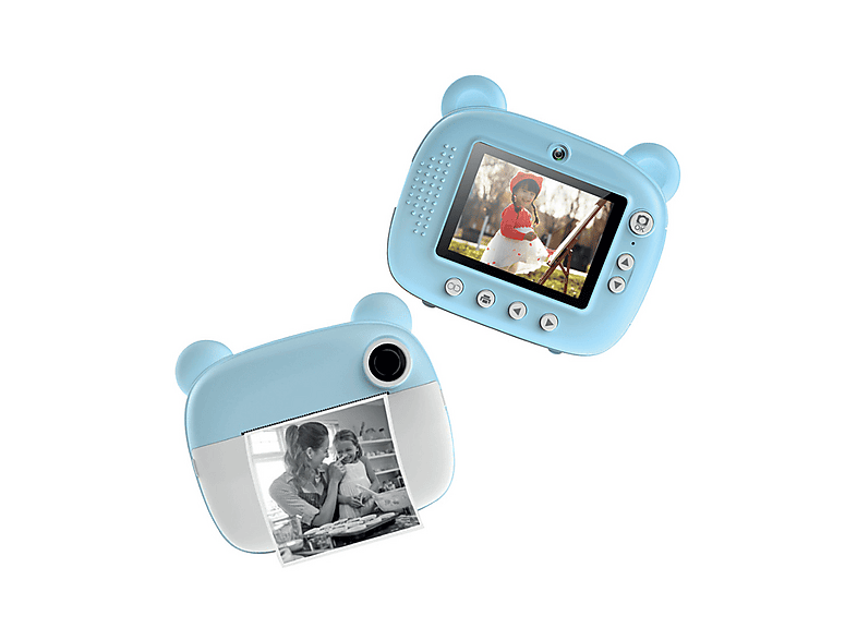 TORIMA CMR14 Çocuk Termal Resim Kağıt Baskılı Yazıcı Video Dijital Fotoğraf Makinesi Mavi
