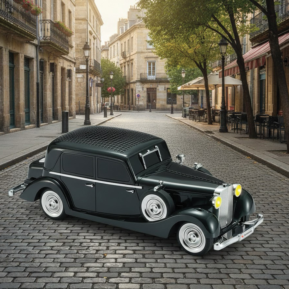 TORIMA D55 Retro Araba Tasarımlı 2x5W FM+USB+TF Kart Bluetooth