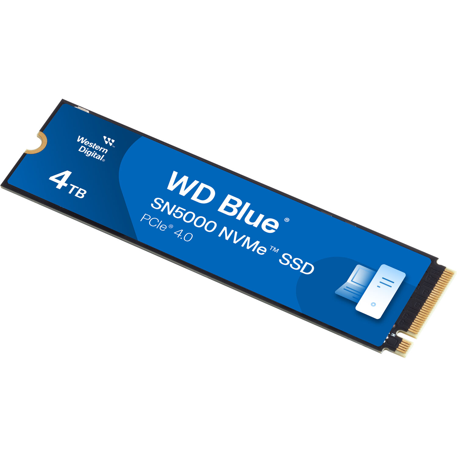 WD Blue SN5000 NVMe SSD. To niebiesko-czarny dysk SSD o pojemności 4TB. Wskazane jest PCIe 4.0.