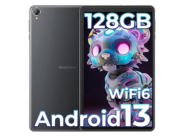 BLACKVIEW Tab 50 WiFi, Tablet, 128 GB, 8 Zoll, Grau