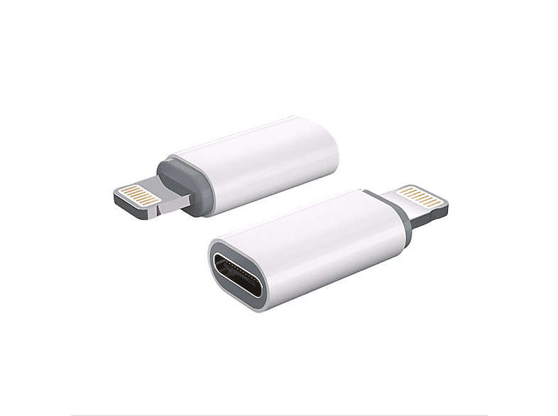 INF FA03 USB-A | Type-C adapter - Apple stílusú fehér USB-A (férfi) → ...