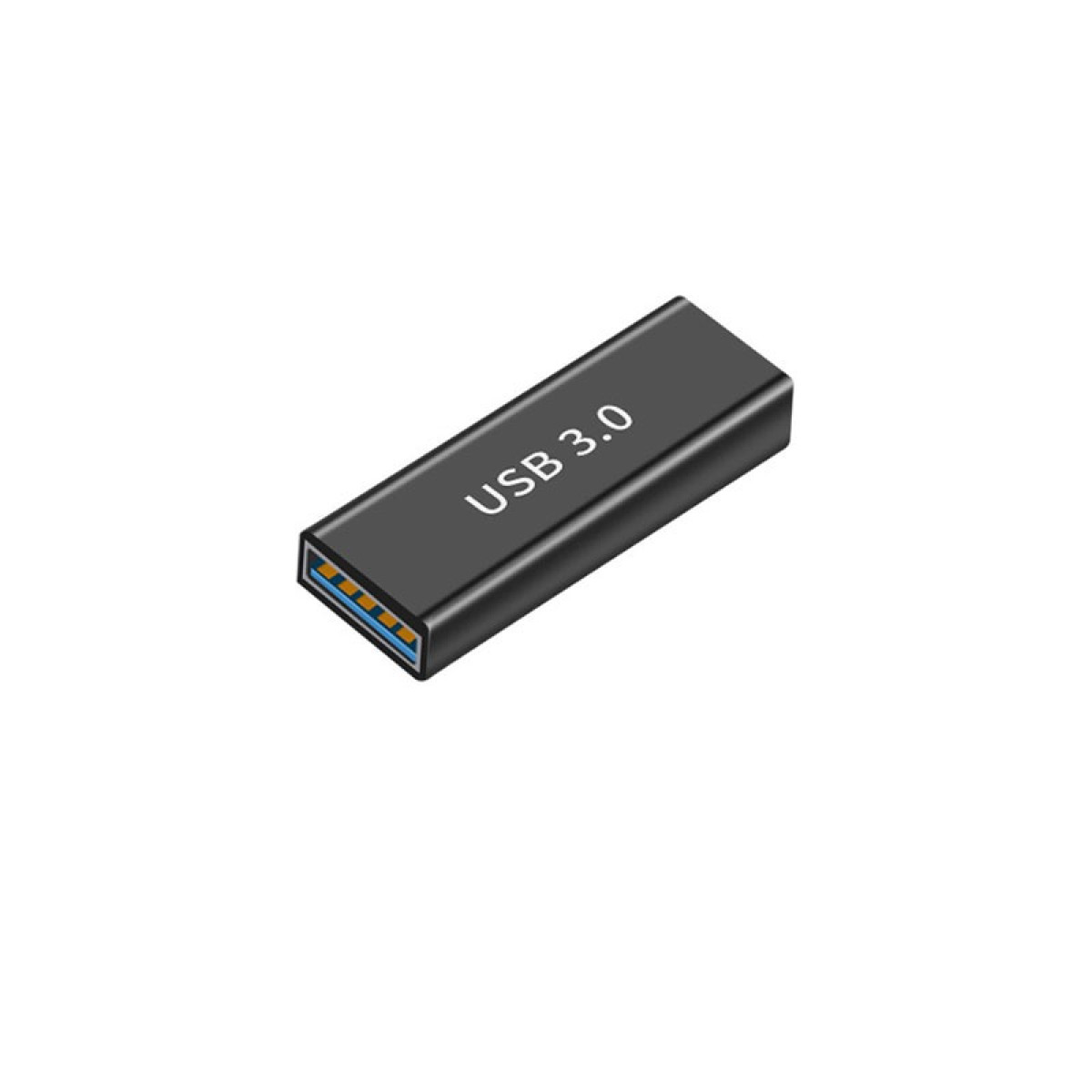 Ein schwarzer USB 3.0-Stick liegt auf weißem Hintergrund. Der Text 'USB 3.0' ist auf dem Stick aufgedruckt.