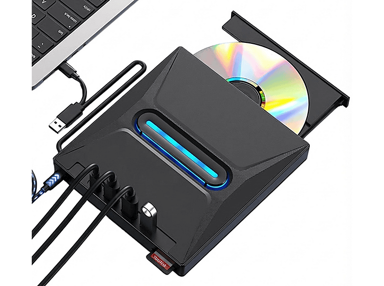 DEBUY Extern BD-RE 4K 3D USB 3.0 Type-C SD TF extern Blu-ray Brenner