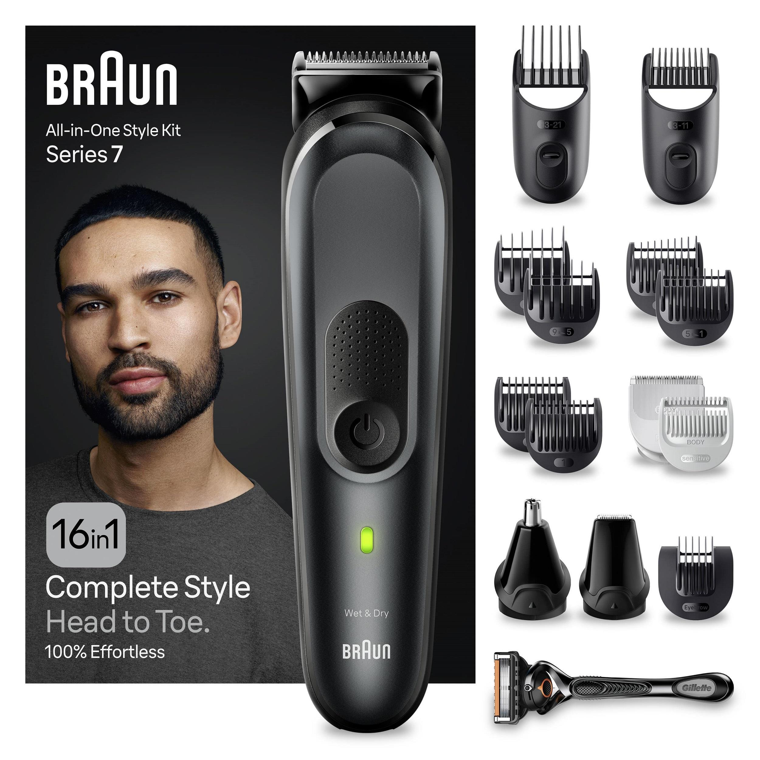 BRAUN MGK7470 16’SI 1 ARADA ERKEK BAKIM KİTİ ISLAK & KUR Erkek Bakım Kiti Siyah