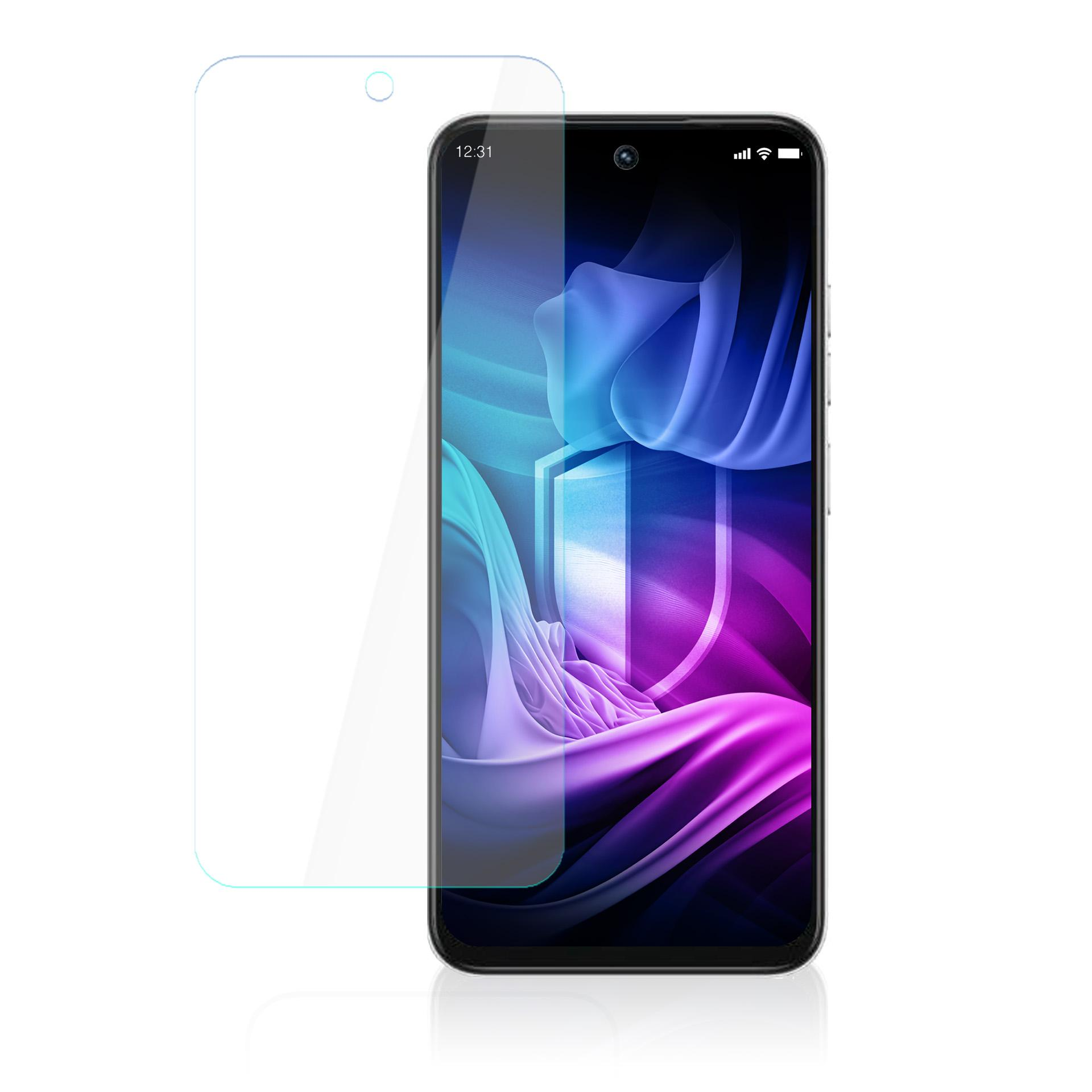 Pellicola Protettiva In Vetro Temperato Per Alcatel POP 4: Trasparente, Taglio Perfetto, Rimovibile Senza Residui, Con Panno In Omaggio