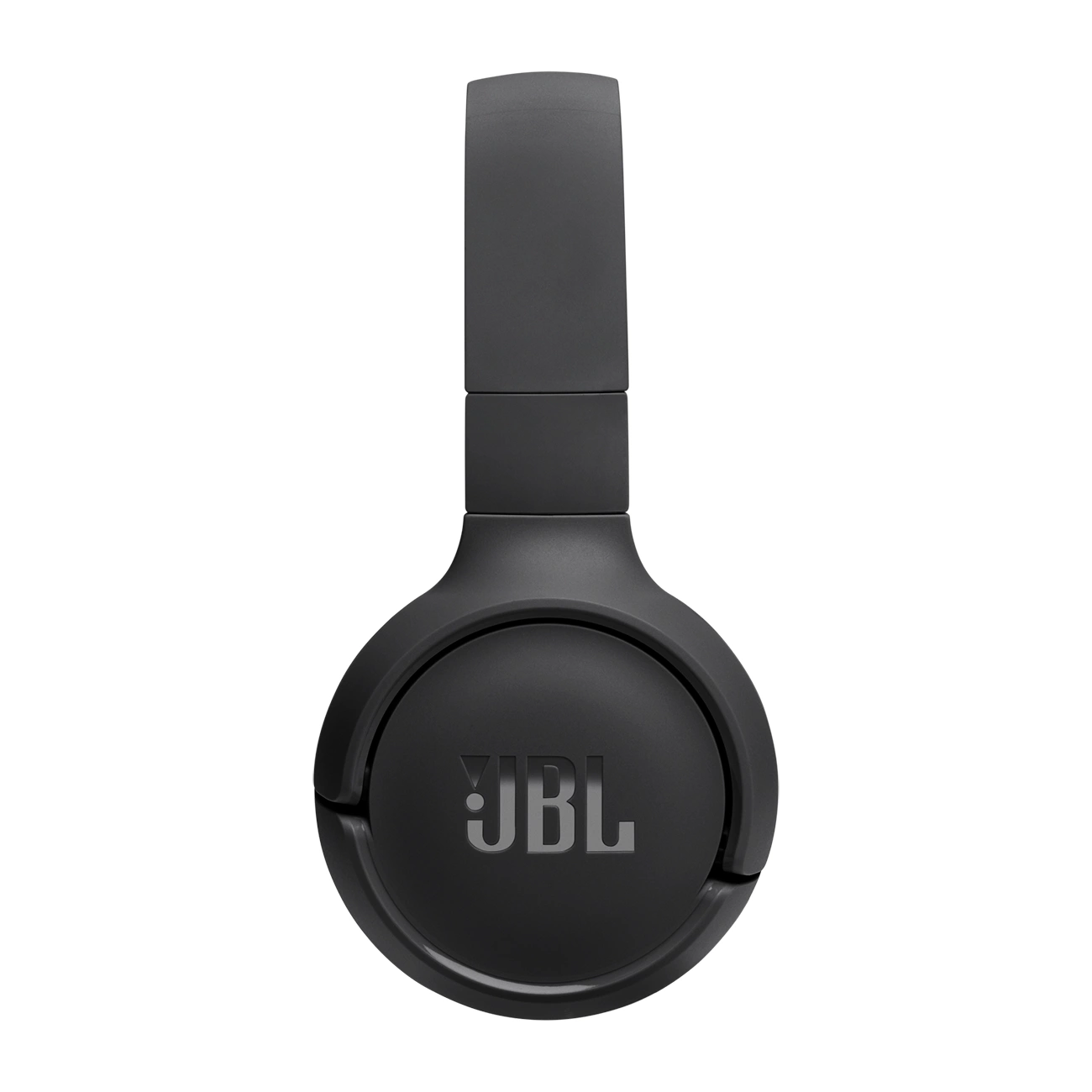 Schwarze JBL-Kopfhörer, zentriert auf weißem Hintergrund. Die Kopfhörer sind Over-Ear-Kopfhörer, mit dem JBL-Logo auf den Ohrmuscheln.