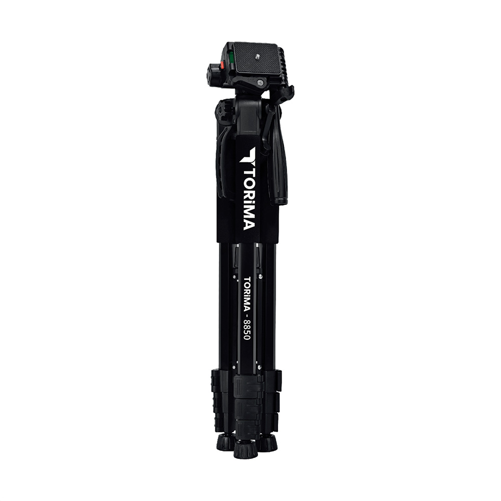 TORIMA 8850 Profesyonel 1.2m Su Terazili Tripod Siyah
