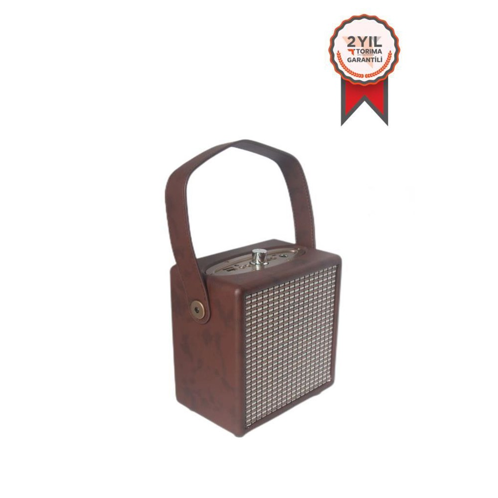 TORIMA X2 Taşınabilir Wooden Case Bluetooth Hoparlör Kahverengi