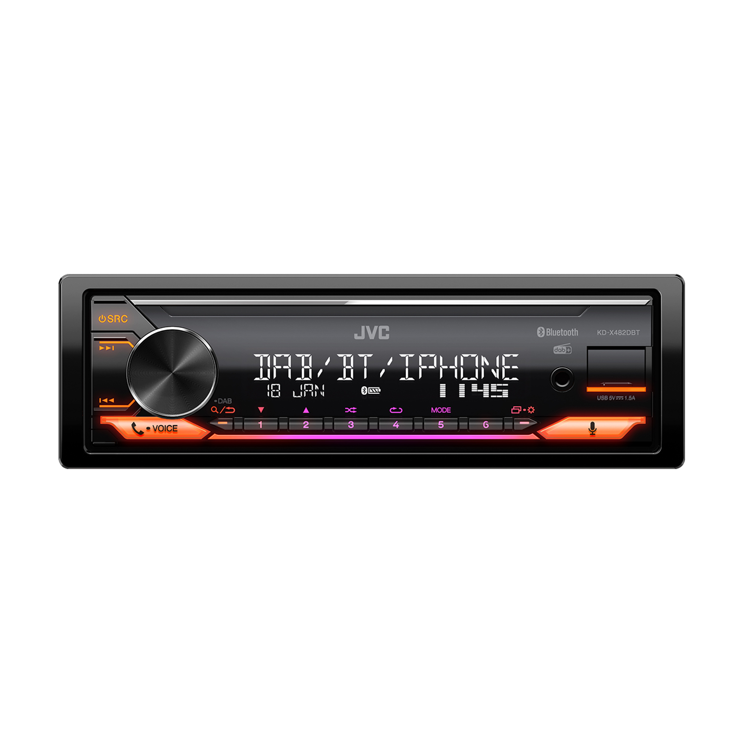 JVC KD-X282DBT Mechless autoradio | Direct leverbaar