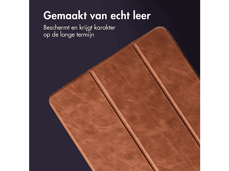 ACCEZZ Leather Trifold Bookcase geschikt voor Apple iPad Pro 13