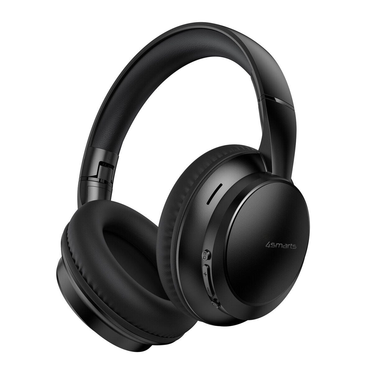 Cuffie over-ear nere con il marchio '4smarts' visibile sul padiglione destro. Le cuffie sono su sfondo bianco.