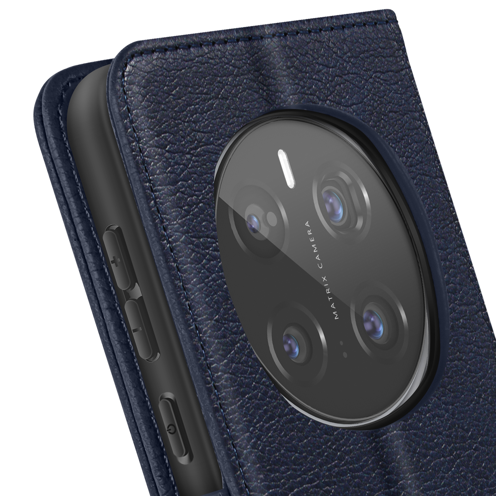 COODIO Custodia In Pelle Per Honor 7 | Cover A Libro Magnetica Con Portafoglio E Slot Per Carte, Funzione Stand, Blu Scuro/Rosso