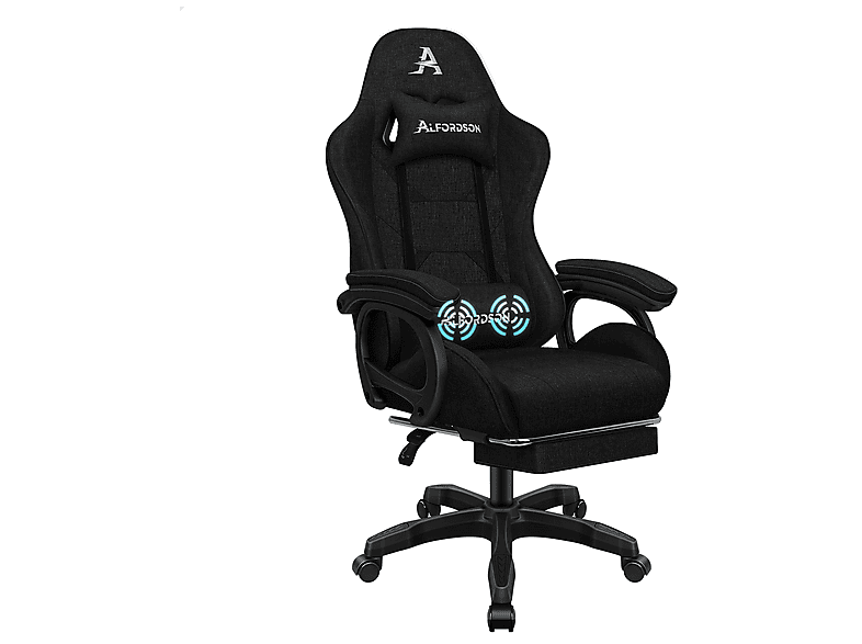 ALFORDSON mit Massage-Lordosenstütze, ergonomisch Gaming-Stuhl