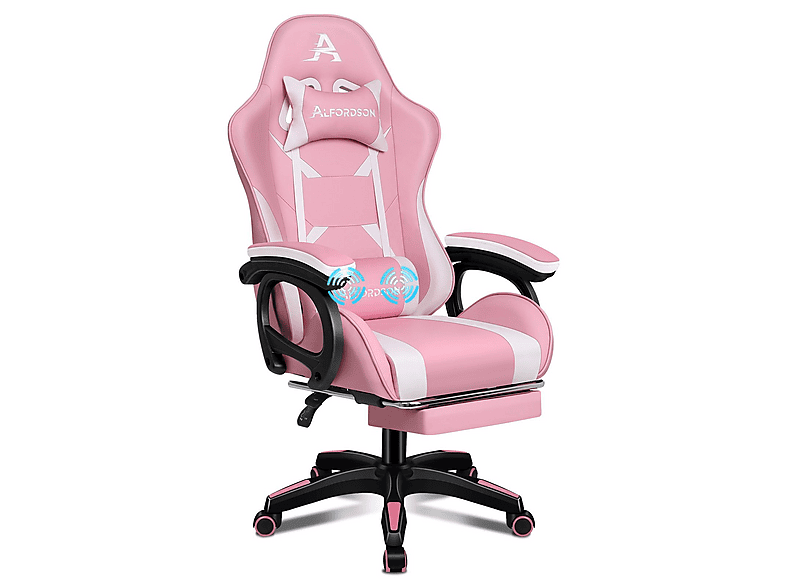 ALFORDSON mit Massage, verstellbar, PU-Leder Gaming-Stuhl