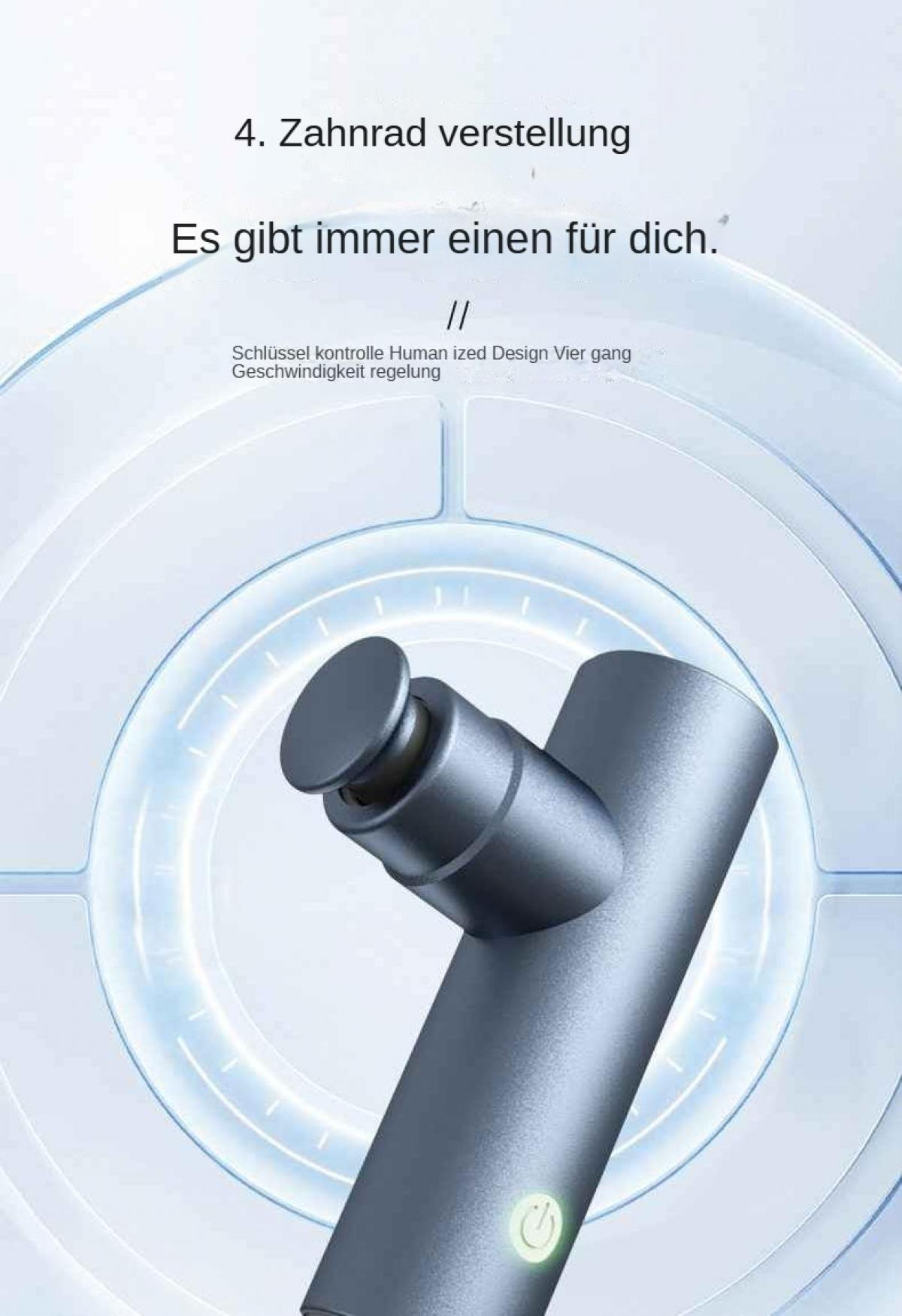 Nahaufnahme eines metallischen Geräts mit einem Knopf. Text auf Deutsch ist im Hintergrund sichtbar. Das Gerät ist zylindrisch mit einem Knopf.
