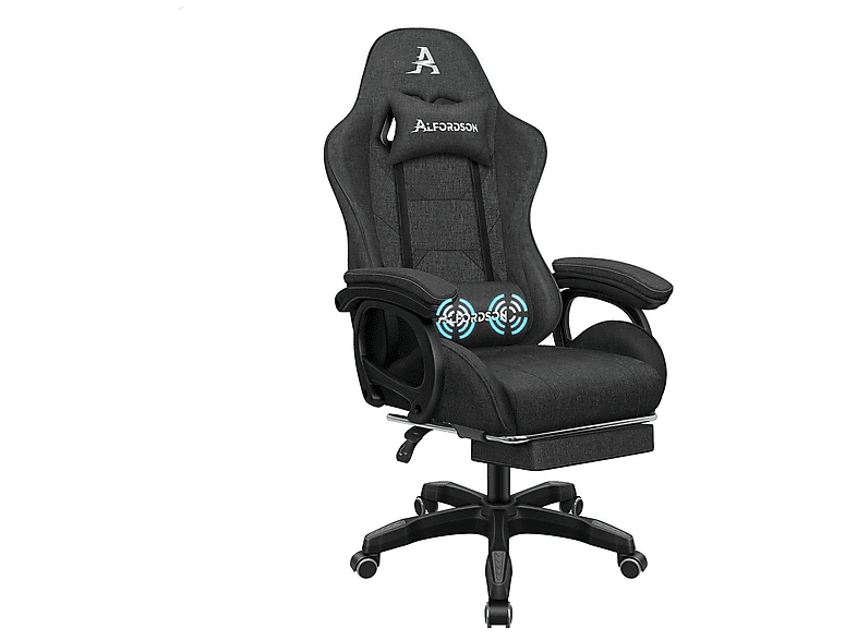 ALFORDSON mit Massage-Lordosenstütze, ergonomisch Gaming-Stuhl