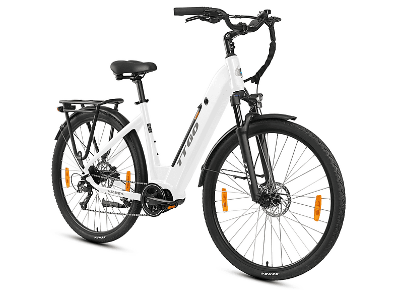 TTGO ZZ28ST Citybike (Laufradgröße: 28 Zoll, Unisex-Rad, 720 Wh, Weiß)