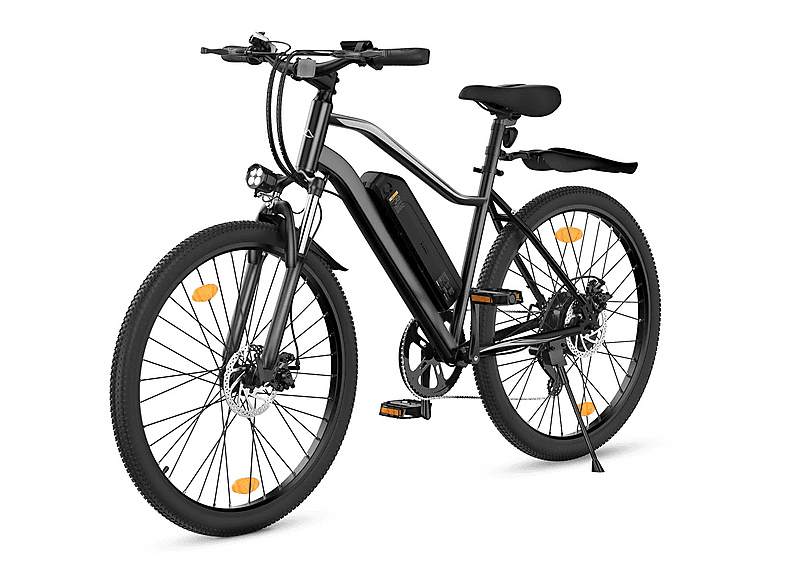 VANKEL EB3 All Terrain Bike (ATB) (Laufradgröße: 26 Zoll, Unisex-Rad, 374 Wh, Schwarz)