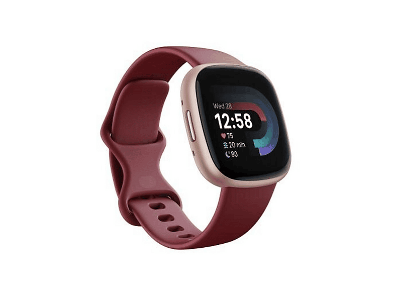 FITBIT Versa 4 Smartwatch Aluminium, Rot