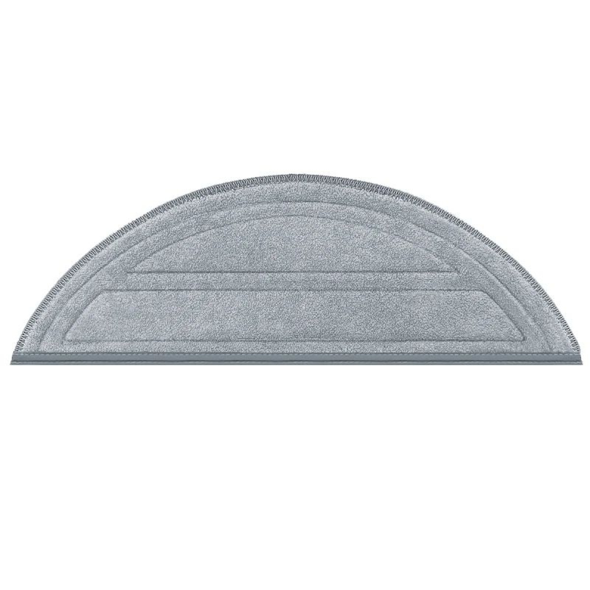 Szara, półokrągła nakładka do mopa. Ma zszytą krawędź i kilka poziomych linii na powierzchni.