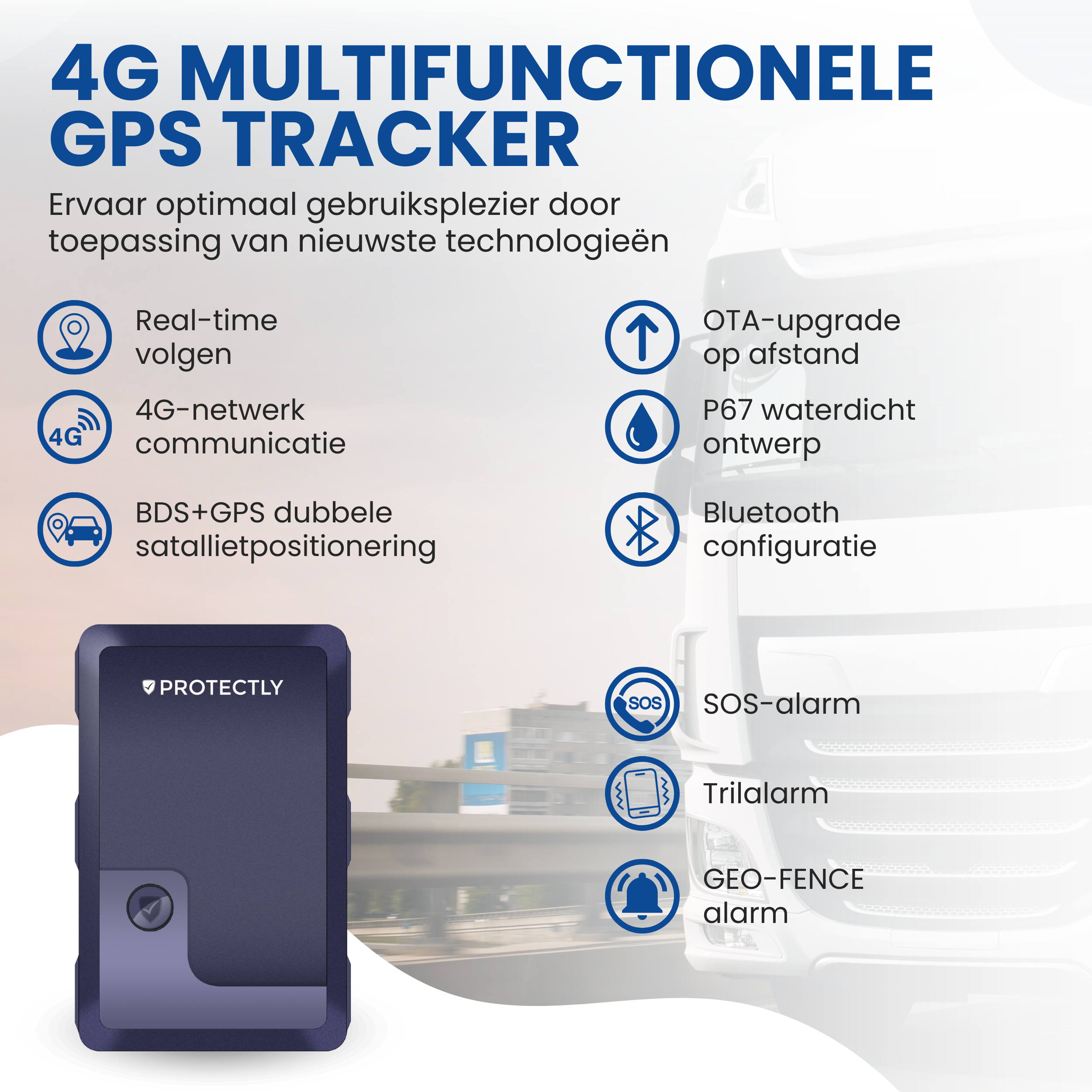 Trackting ONE - Anti-diefstal GPS-apparaat voor auto's en motorfietsen | GPS -tracker voor auto, motorfiets, voertuigen | geïntegreerde simkaart (4G/2G) - abonnement vereist | geen bedrading, lange