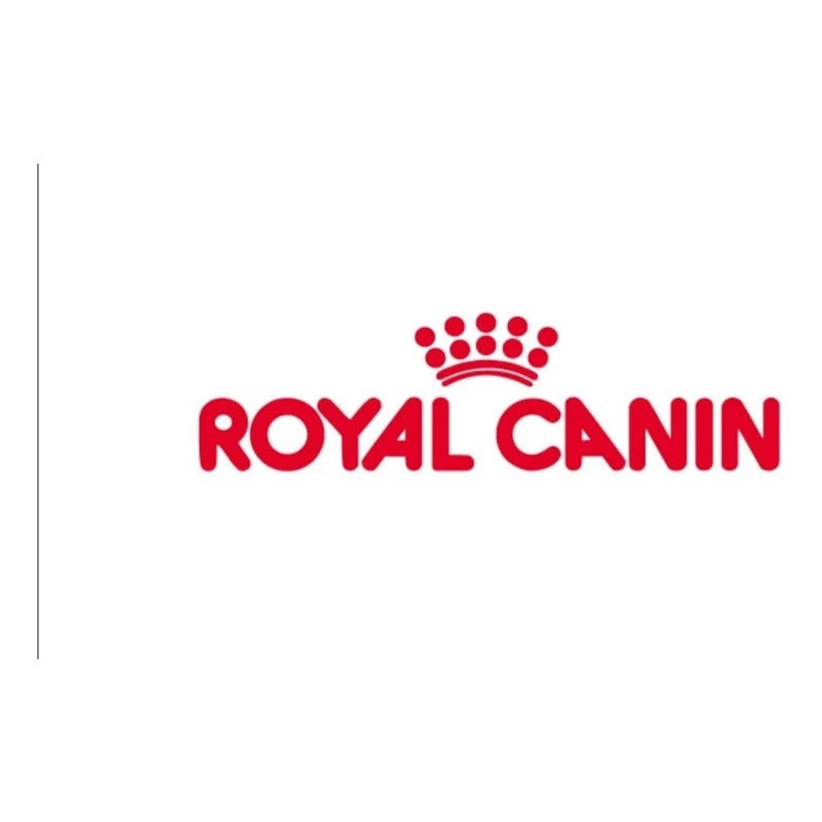 Logotipo de Royal Canin con texto rojo y una corona roja encima.