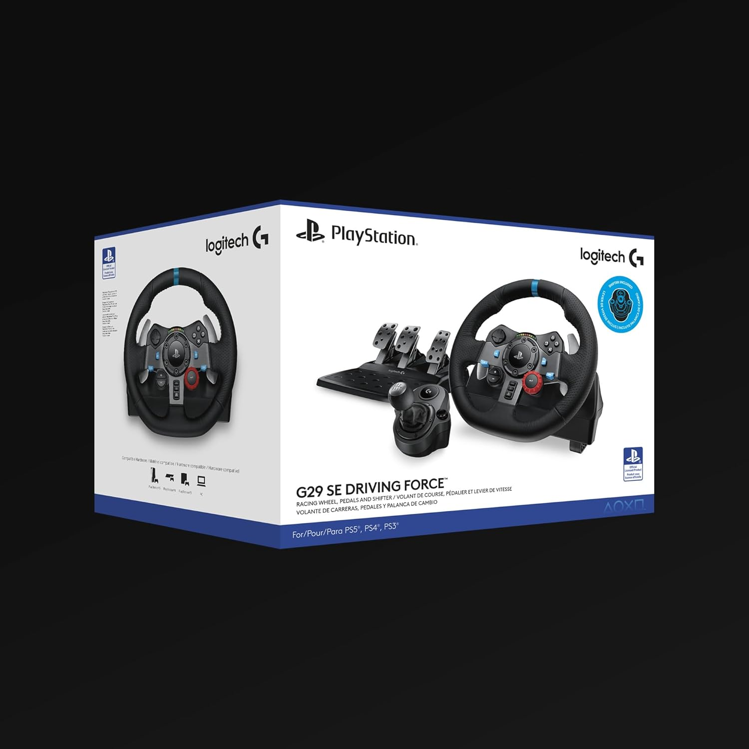 Logitech G29 SE Driving Force Rennlenkrad, Pedale und Schalthebel für PS5/PS4/PS3.