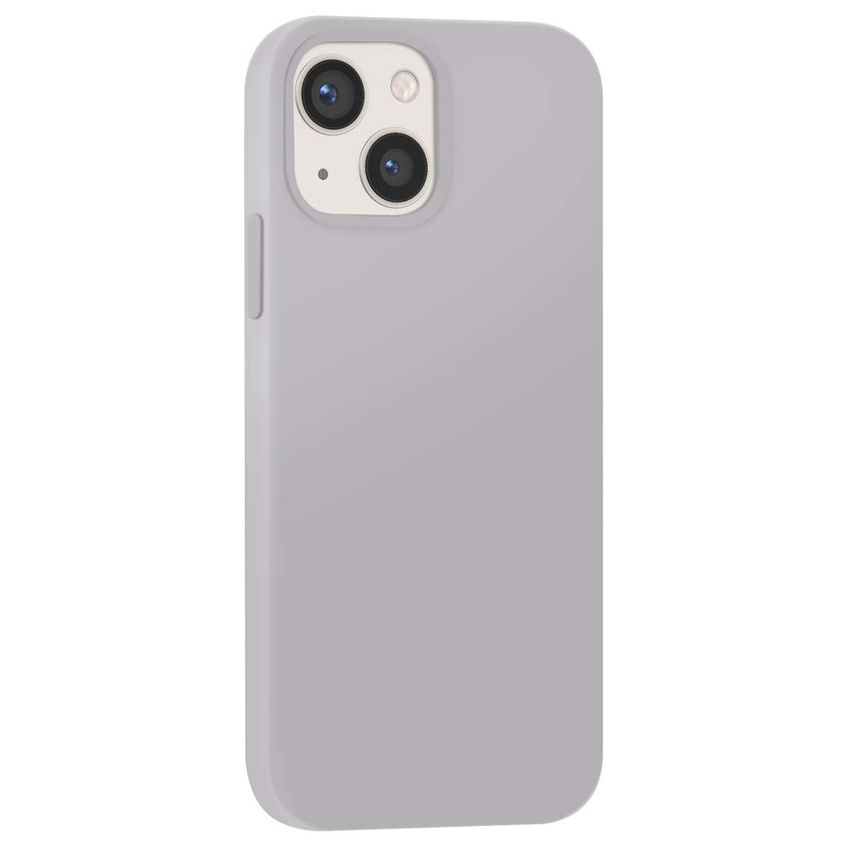Custodia grigia per telefono con due obiettivi e flash.