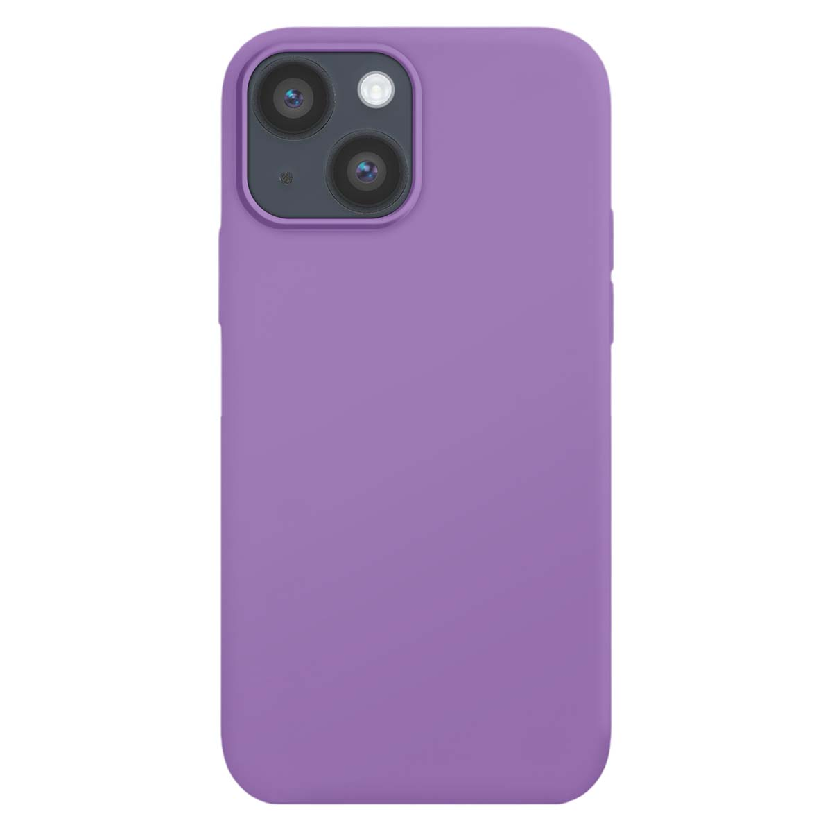 Una cover viola per iPhone con doppia fotocamera.