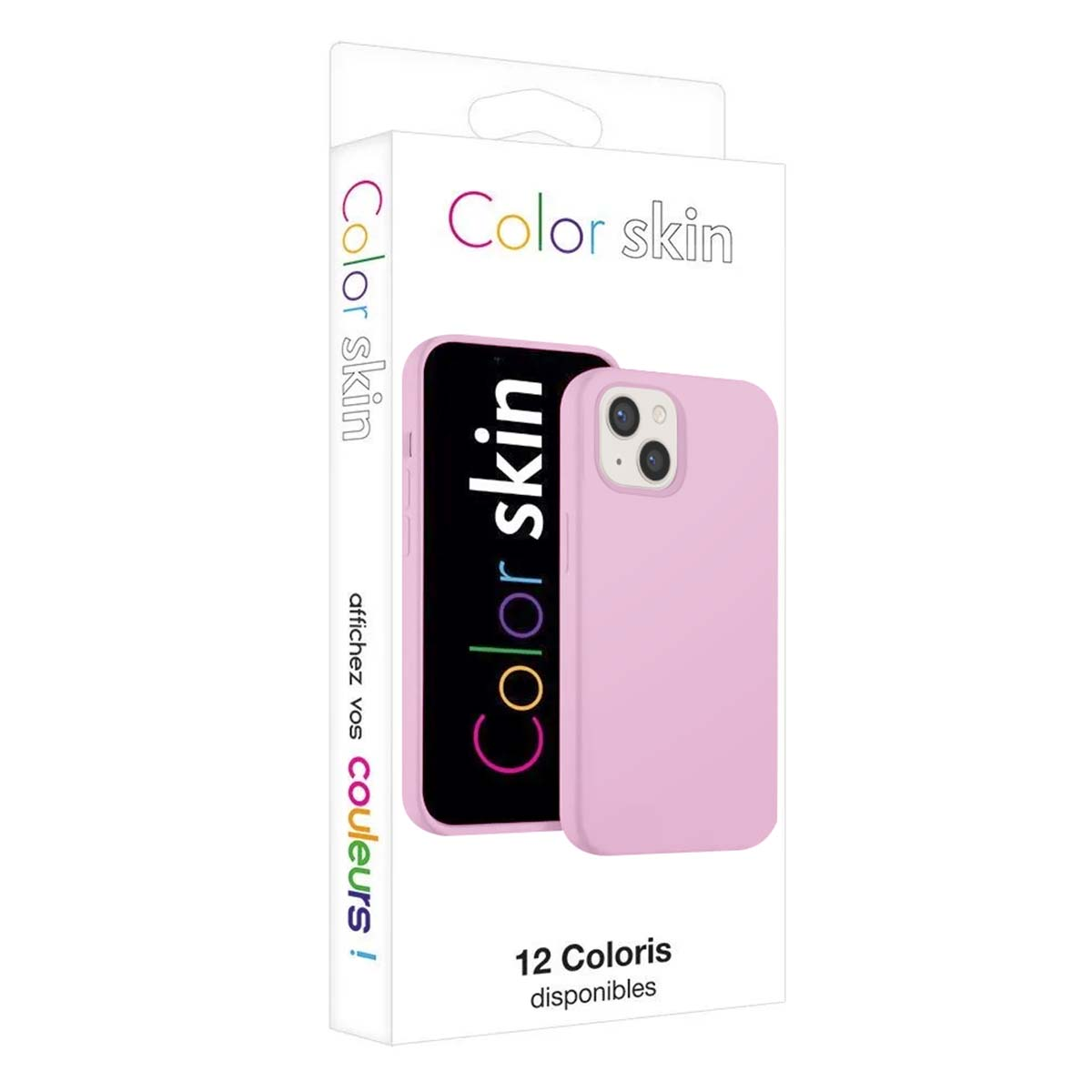 Confezione di cover rosa per telefono e protezione schermo "Color skin".