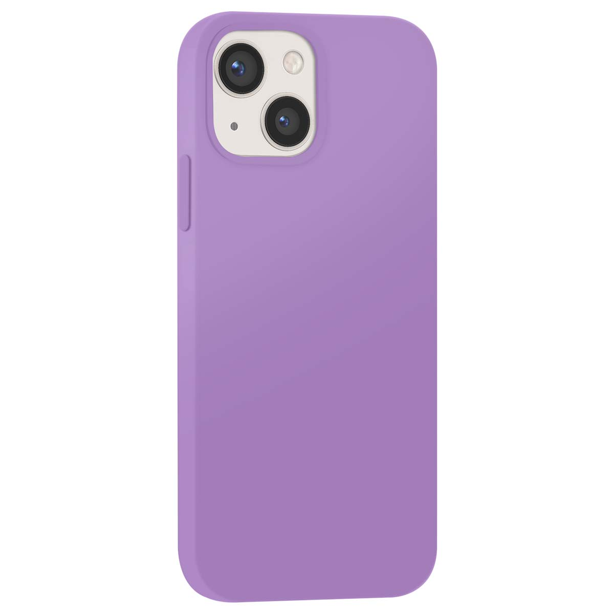 Custodia viola per telefono con due fotocamere e flash.