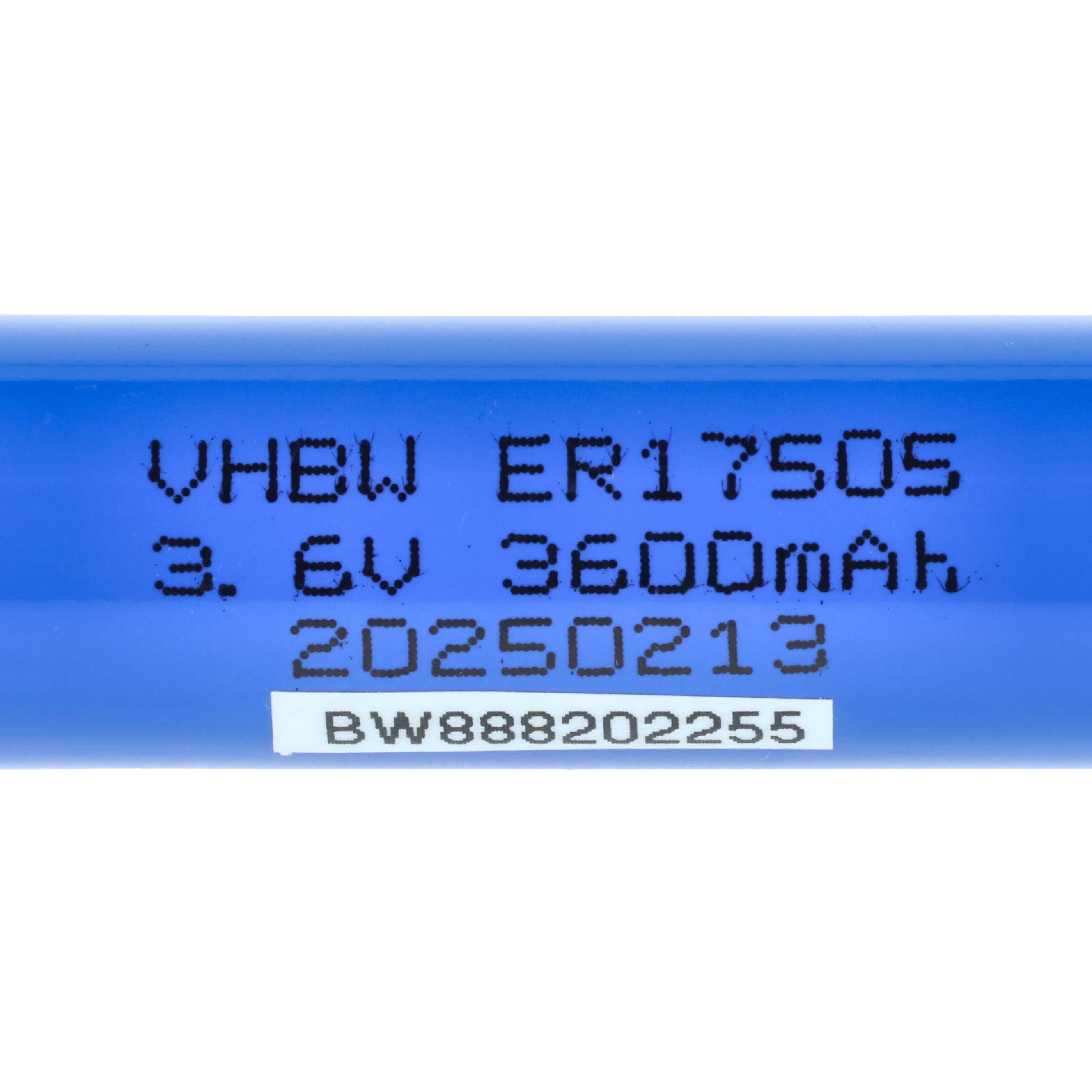 Blaue Batterie VHBW ER1750S, 3,6V 3600mAh, 20250213, BW888202255.