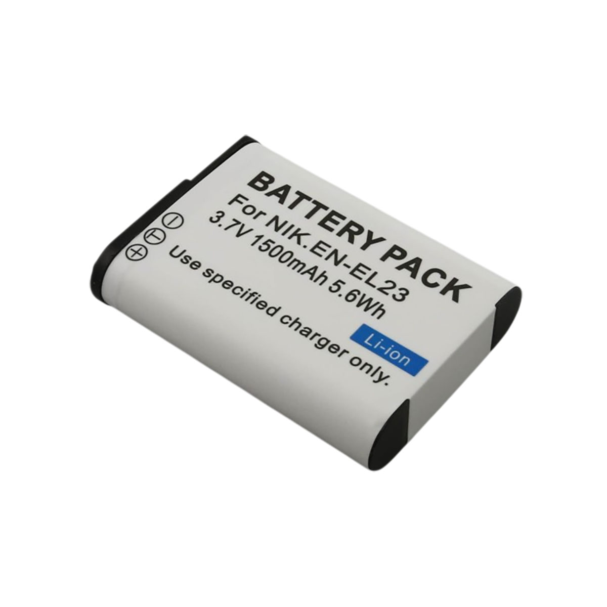 Batera blanca NIK.EN-EL23, 3,7V 1500mAh, Li-ion. Usar solo cargador especificado.