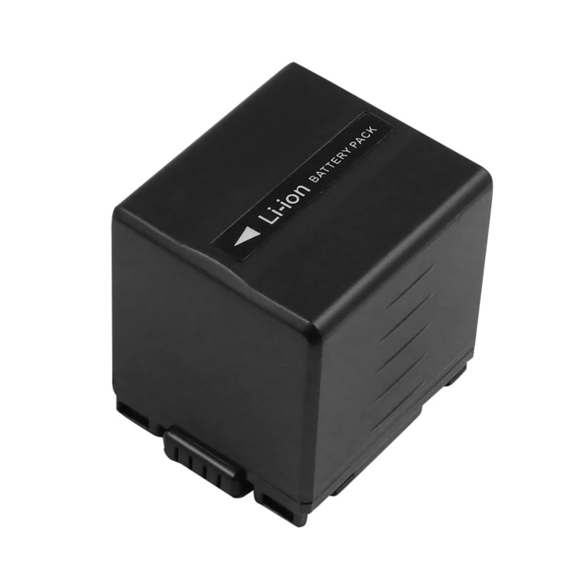 Pacco batteria nero Li-ion con testo 'Li-ion BATTERY PACK' su sfondo bianco.