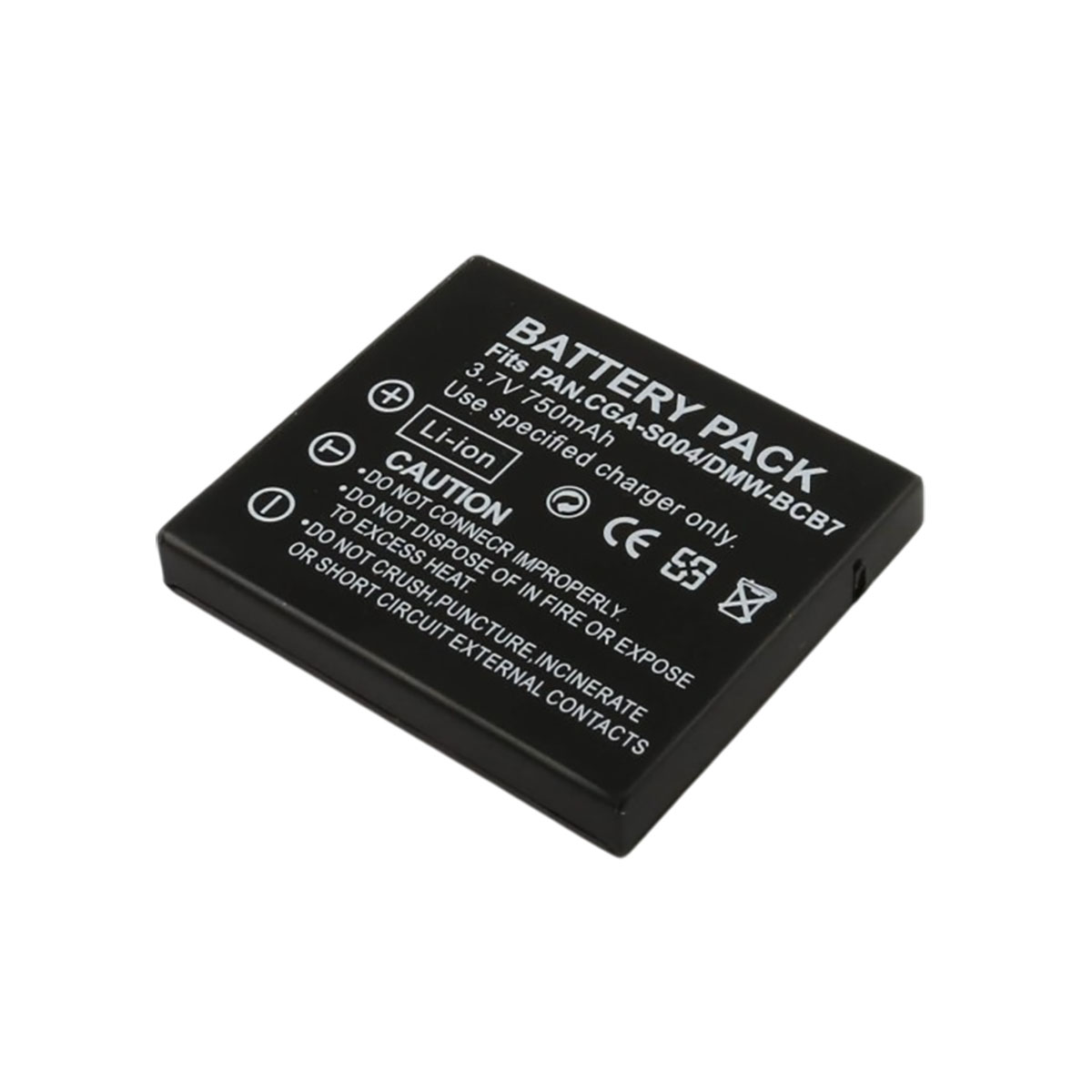 Batteria nera con testo bianco: Adatta per PAN.CGA-S004/DMW-BCB7, 3,7V 750mAh.