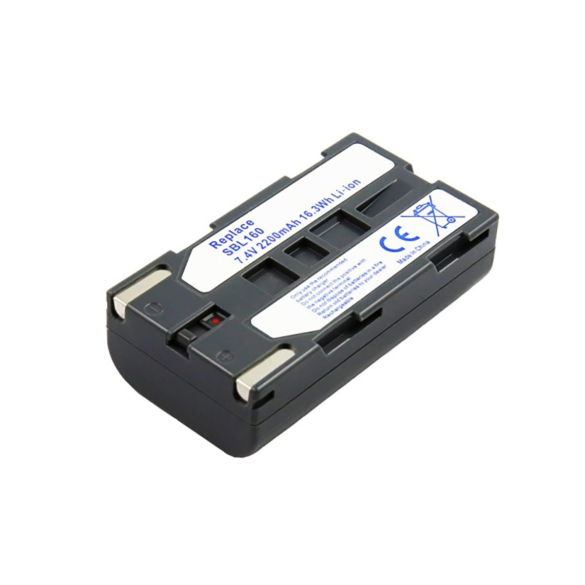 Ein grauer SBL160-Akkupack mit 7,4V, 2200mAh, 16,3Wh Li-Ion.