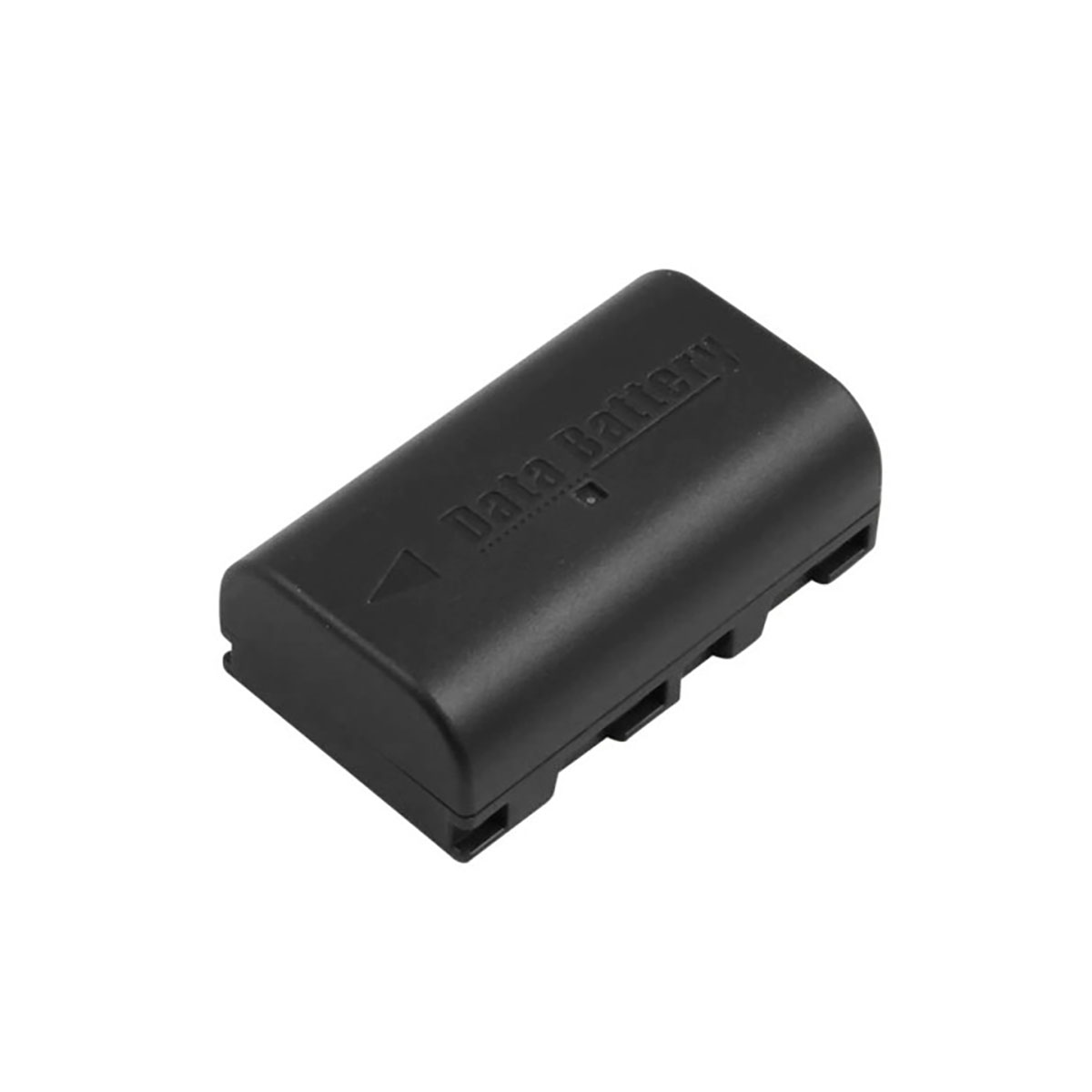 Una batteria nera etichettata "Data Battery" su sfondo bianco.
