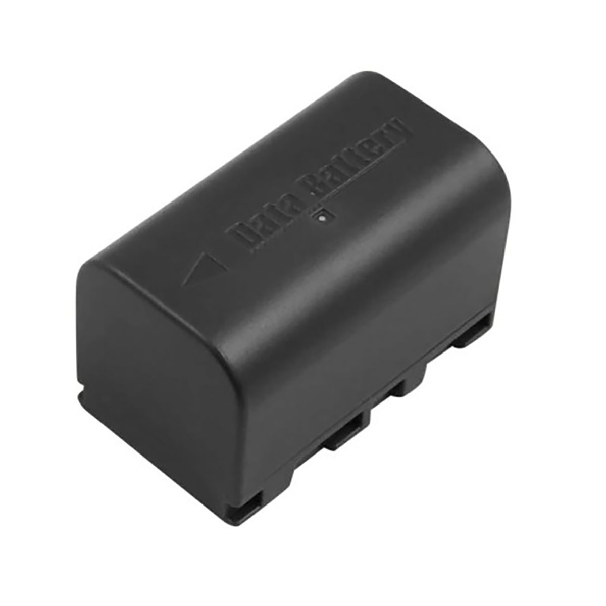 Ein schwarzer Kamerak akong mit der Aufschrift 'Data Battery' auf weißem Hintergrund.