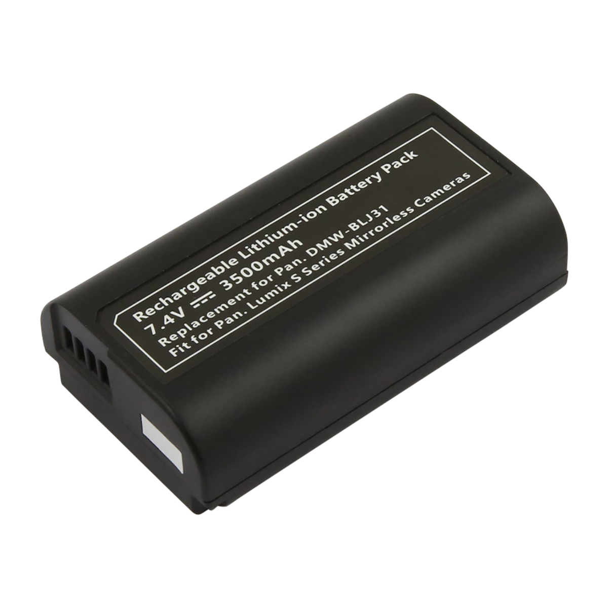 Batteria ricaricabile agli ioni di litio nera, 7,4V 3500mAh, per fotocamere Lumix serie S.