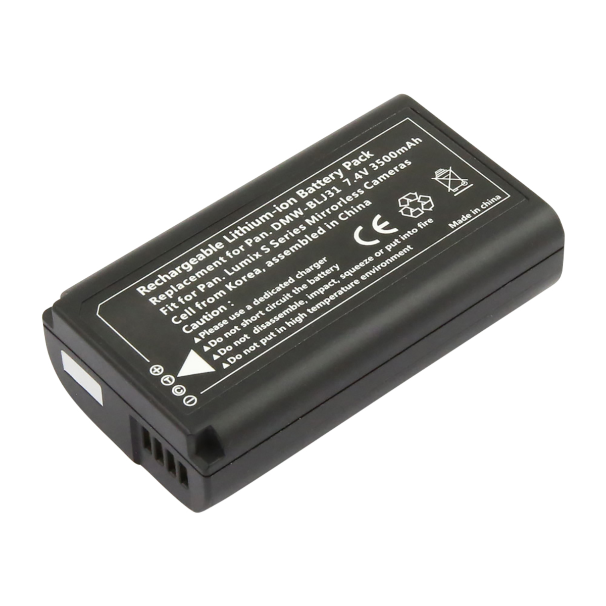 Batteria ricaricabile agli ioni di litio nera, modello DMW-BLJ31, 7,4V 3500mAh.